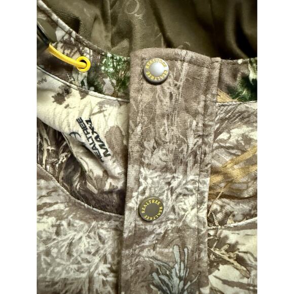 Real Tree Max 1 Microban Scent Control Men's M Camo Fleece 4 pocket Zip Jacket - Picture 7 of 11